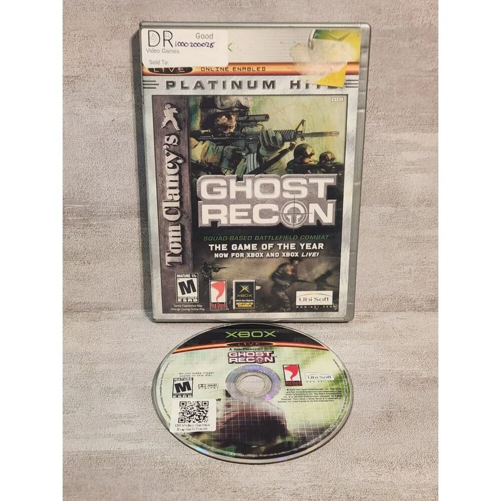 Platinum Hits Ghost Recon for Original Xbox